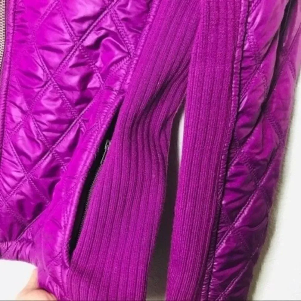 Prana Fushia quilted puffer jacket Small BoxO maroon insulated